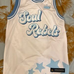KINGMAN 'SOUL REBELS' White Men's Jersey, size Small